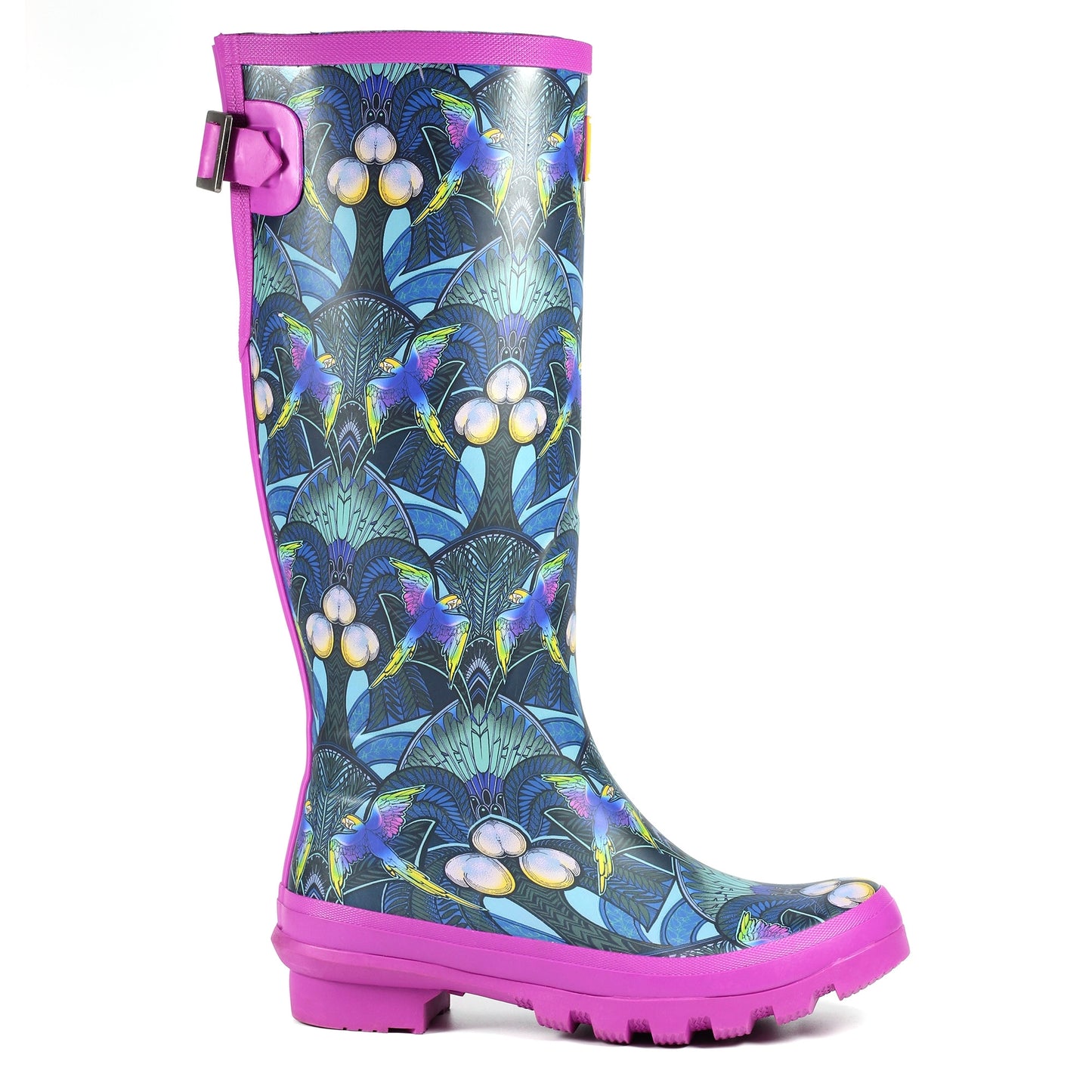 Purple-Blue - Back - Laurence Llewelyn-Bowen Mens Pleasure Island Wellington Boots