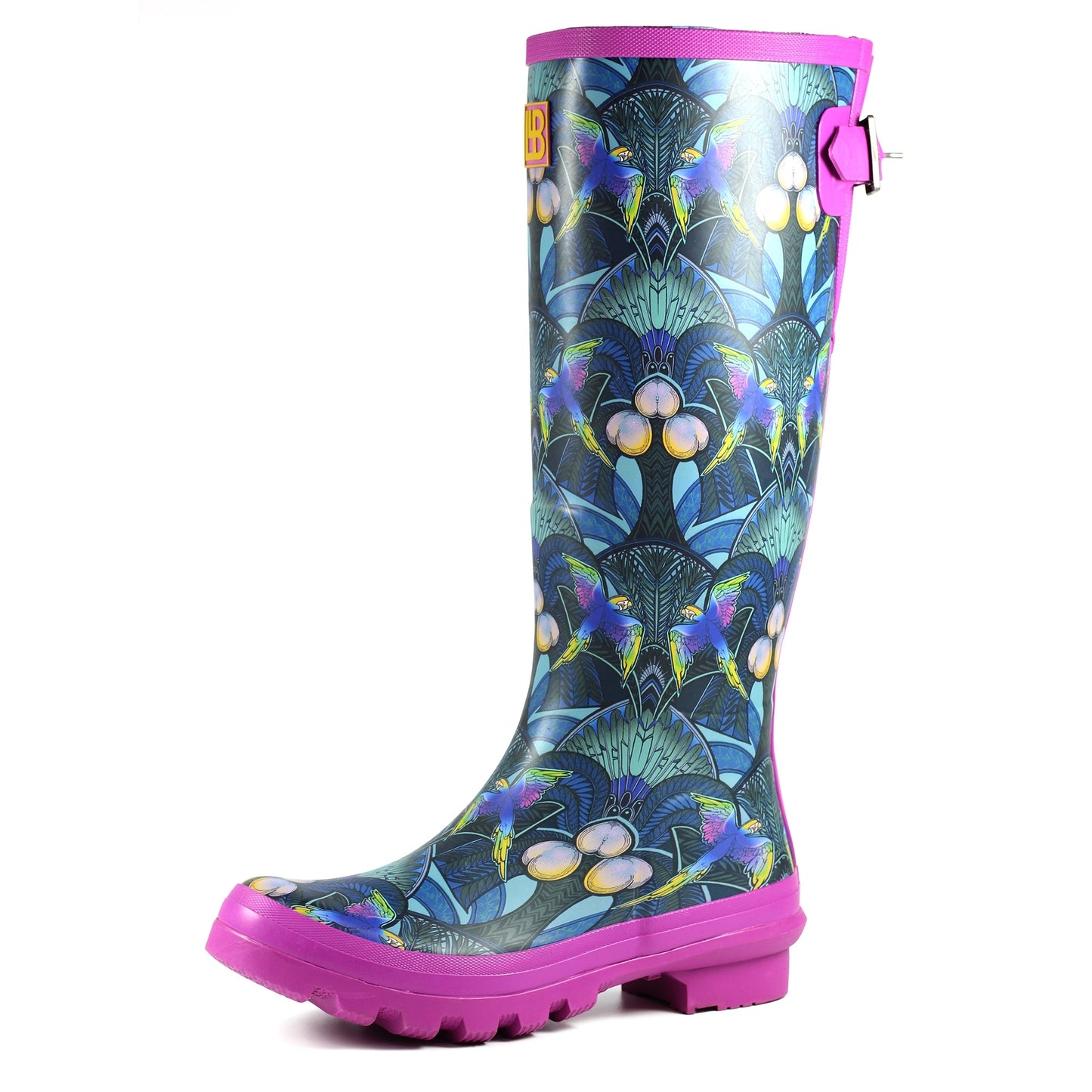Purple-Blue - Lifestyle - Laurence Llewelyn-Bowen Mens Pleasure Island Wellington Boots