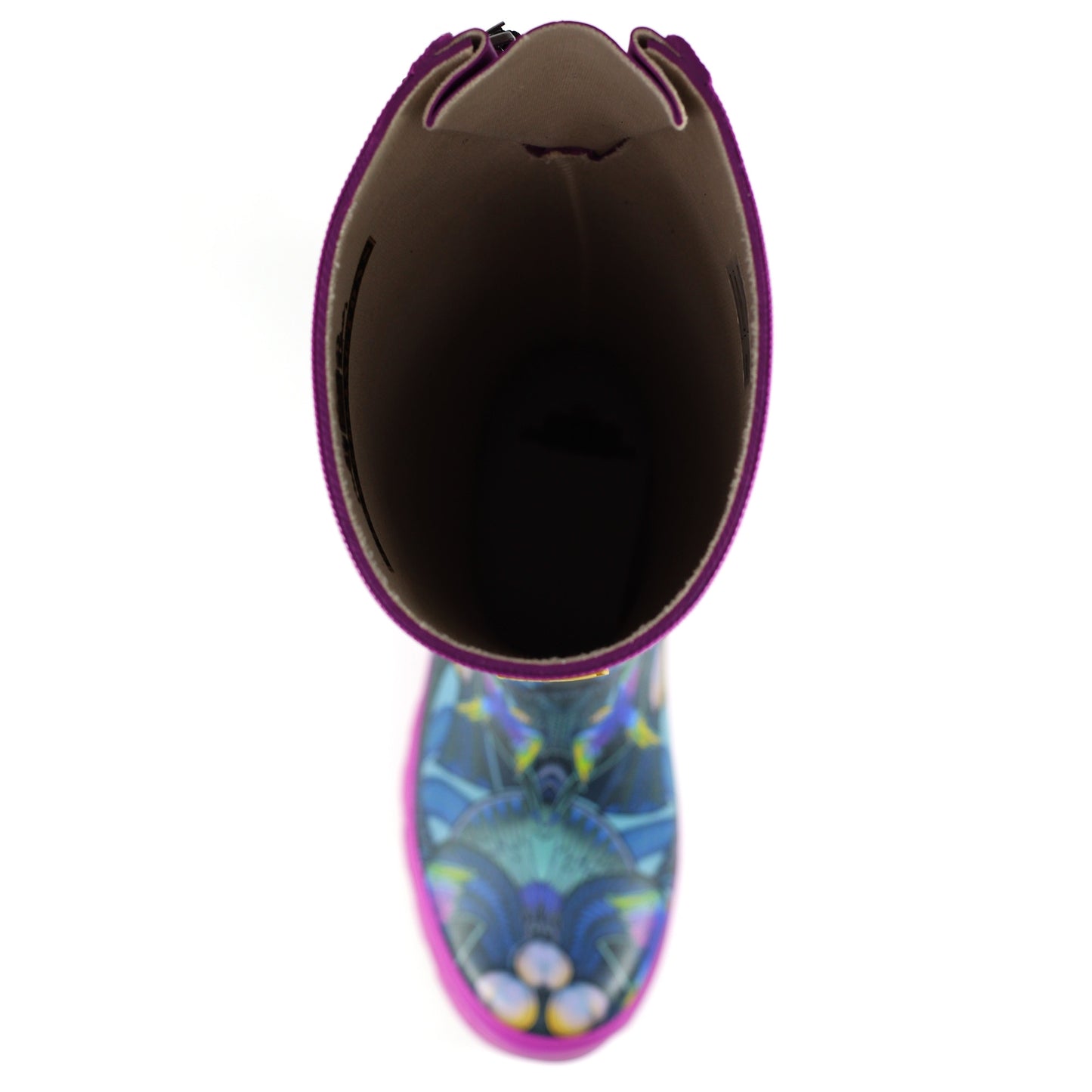 Purple-Blue - Pack Shot - Laurence Llewelyn-Bowen Mens Pleasure Island Wellington Boots