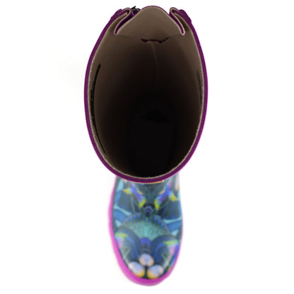 Purple-Blue - Pack Shot - Laurence Llewelyn-Bowen Mens Pleasure Island Wellington Boots