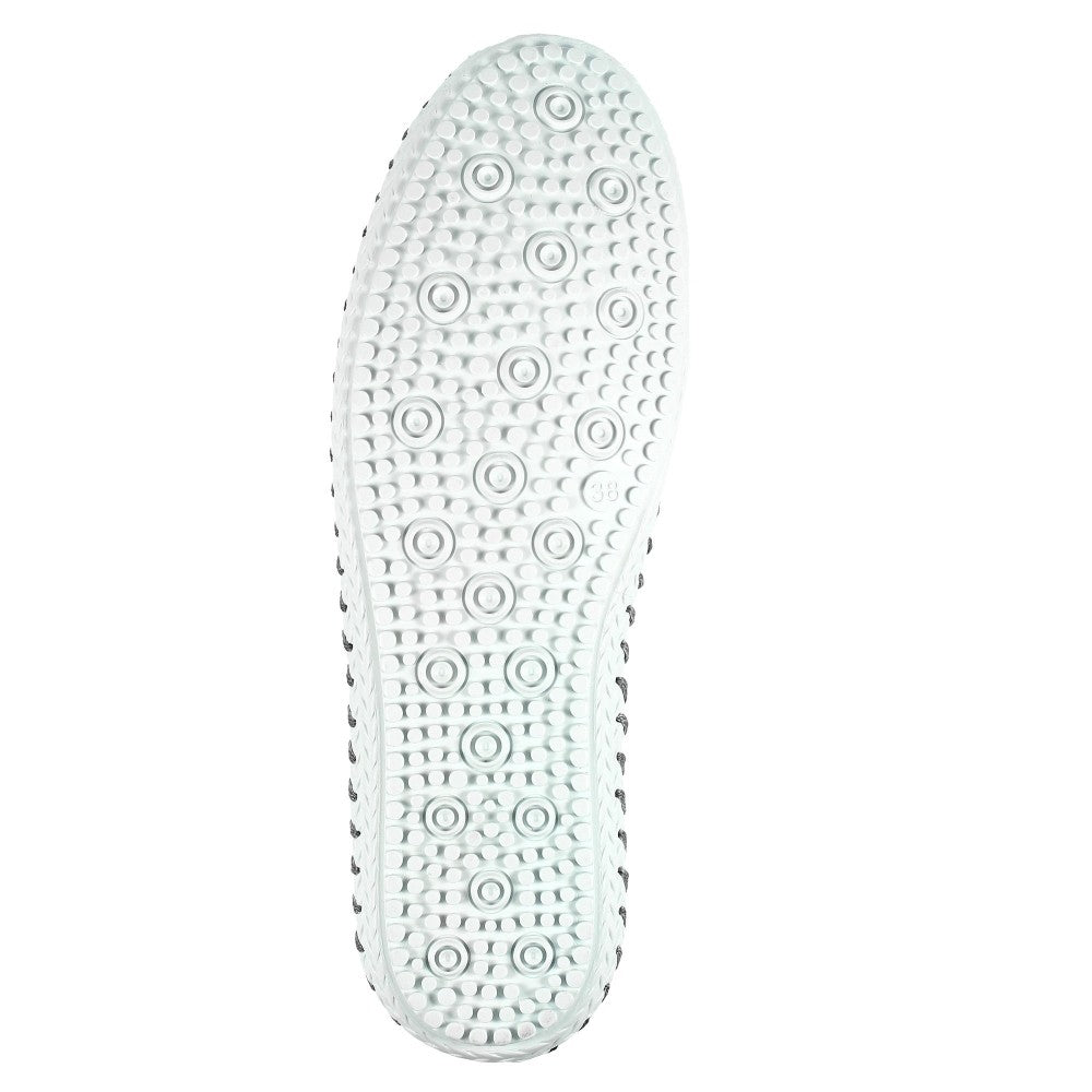 Grey - Lifestyle - Lunar Womens-Ladies St Ives Leather Plimsolls