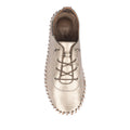 Gold - Lifestyle - Lunar Womens-Ladies St Ives Leather Plimsolls
