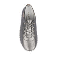 Pewter Grey - Lifestyle - Lunar Womens-Ladies St Ives Leather Plimsolls
