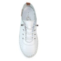 White - Lifestyle - Lunar Womens-Ladies St Ives Leather Plimsolls