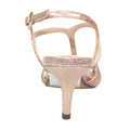 Rose Gold - Back - Lunar Womens-Ladies Francie Wide Sandals