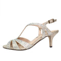 Gold - Side - Lunar Womens-Ladies Francie Wide Sandals