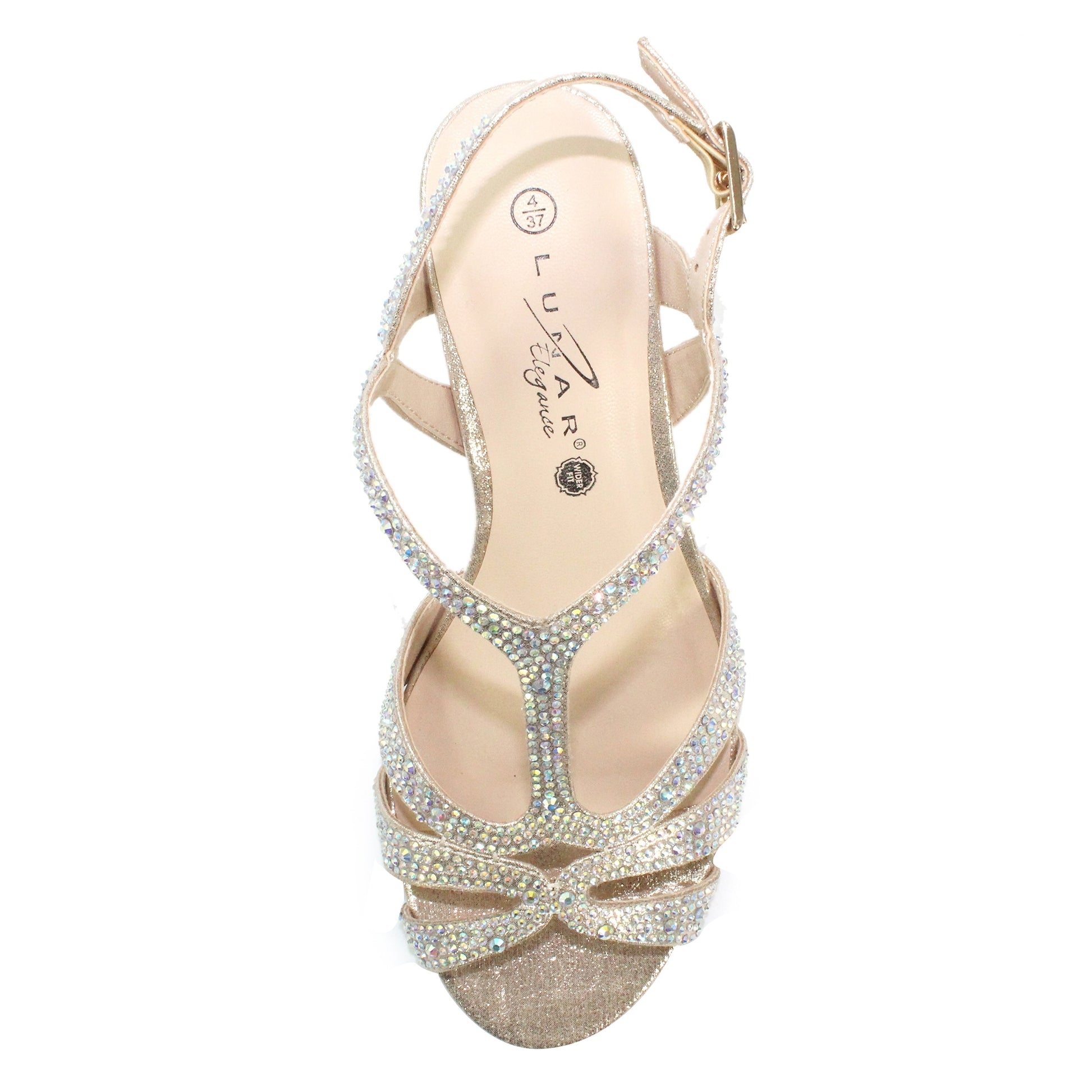 Gold - Lifestyle - Lunar Womens-Ladies Francie Wide Sandals