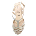 Gold - Lifestyle - Lunar Womens-Ladies Francie Wide Sandals