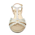 Gold - Close up - Lunar Womens-Ladies Francie Wide Sandals