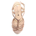 Rose Gold - Close up - Lunar Womens-Ladies Francie Wide Sandals