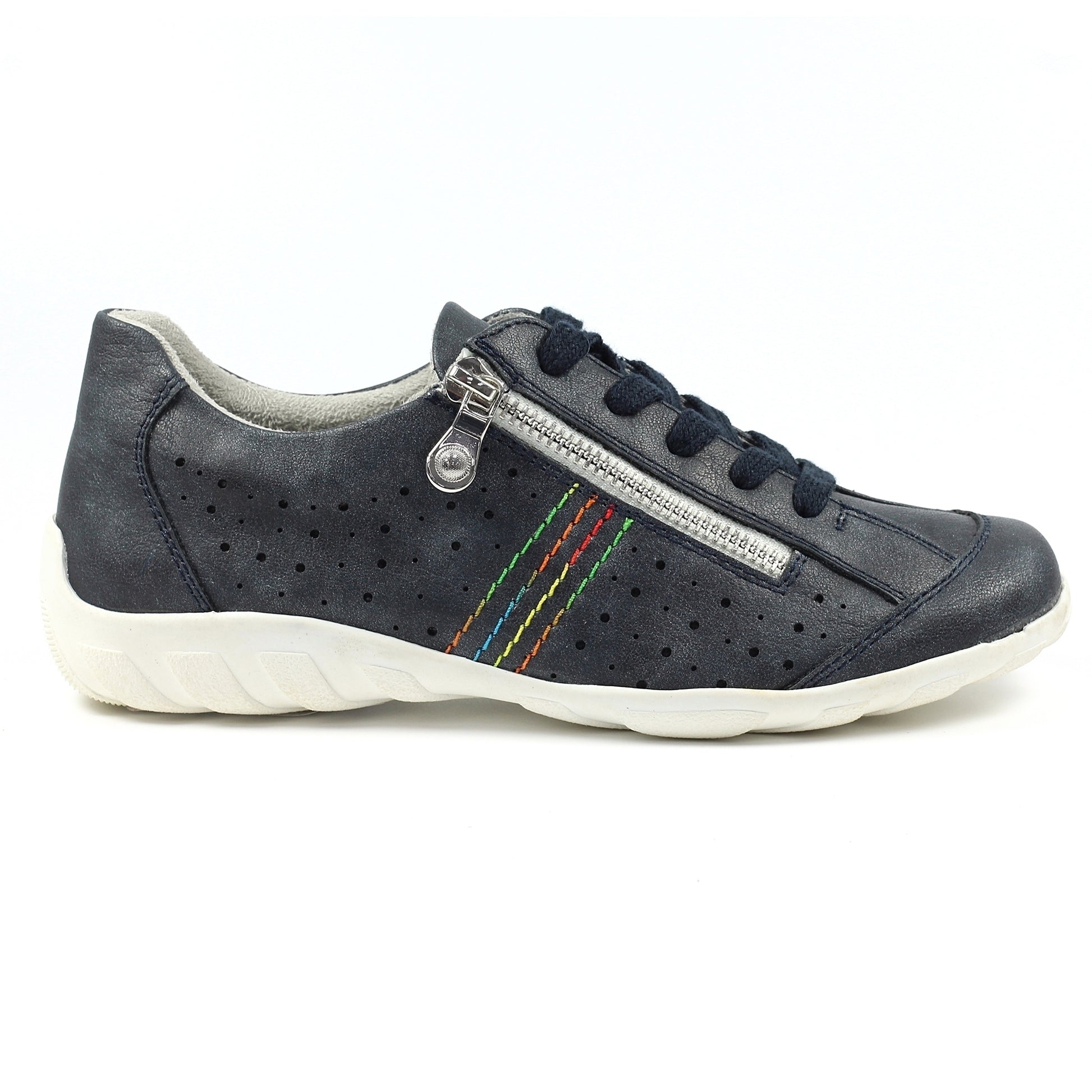Navy - Back - Lunar Womens-Ladies Martina Trainers