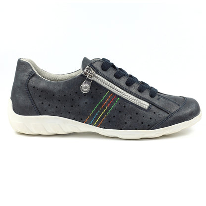 Navy - Back - Lunar Womens-Ladies Martina Trainers