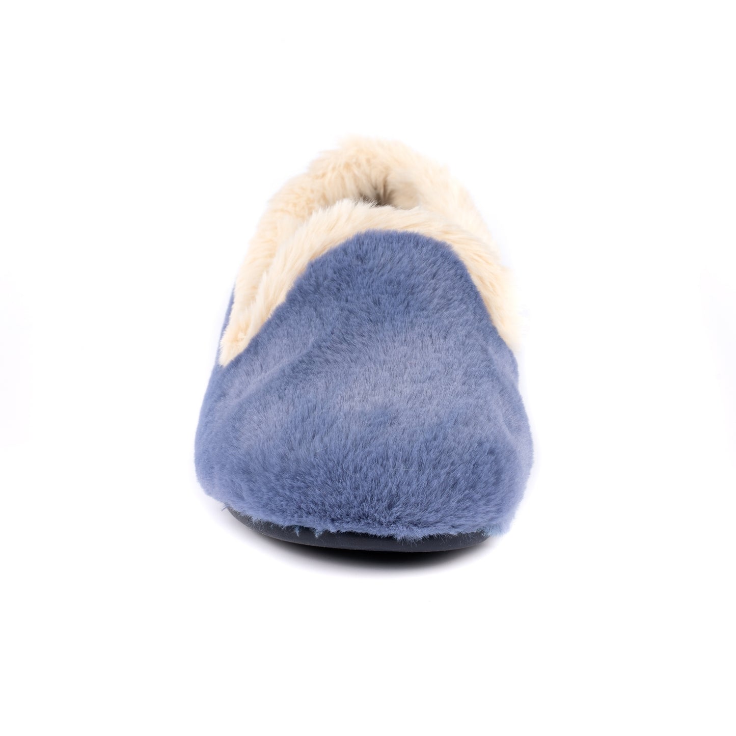 Blue - Pack Shot - Lunar Womens-Ladies Shake Faux Fur Trim Slippers