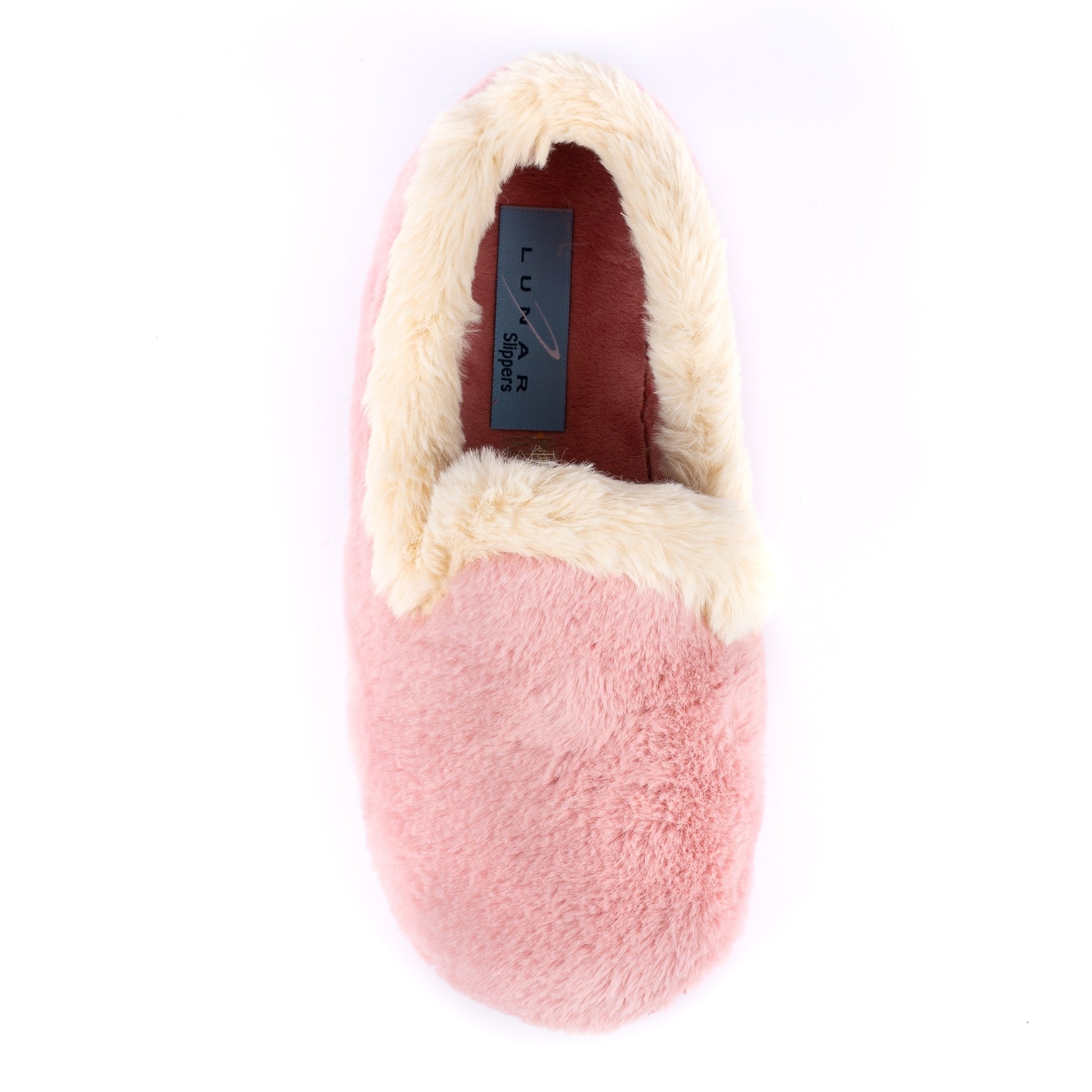 Pink - Lifestyle - Lunar Womens-Ladies Shake Faux Fur Trim Slippers