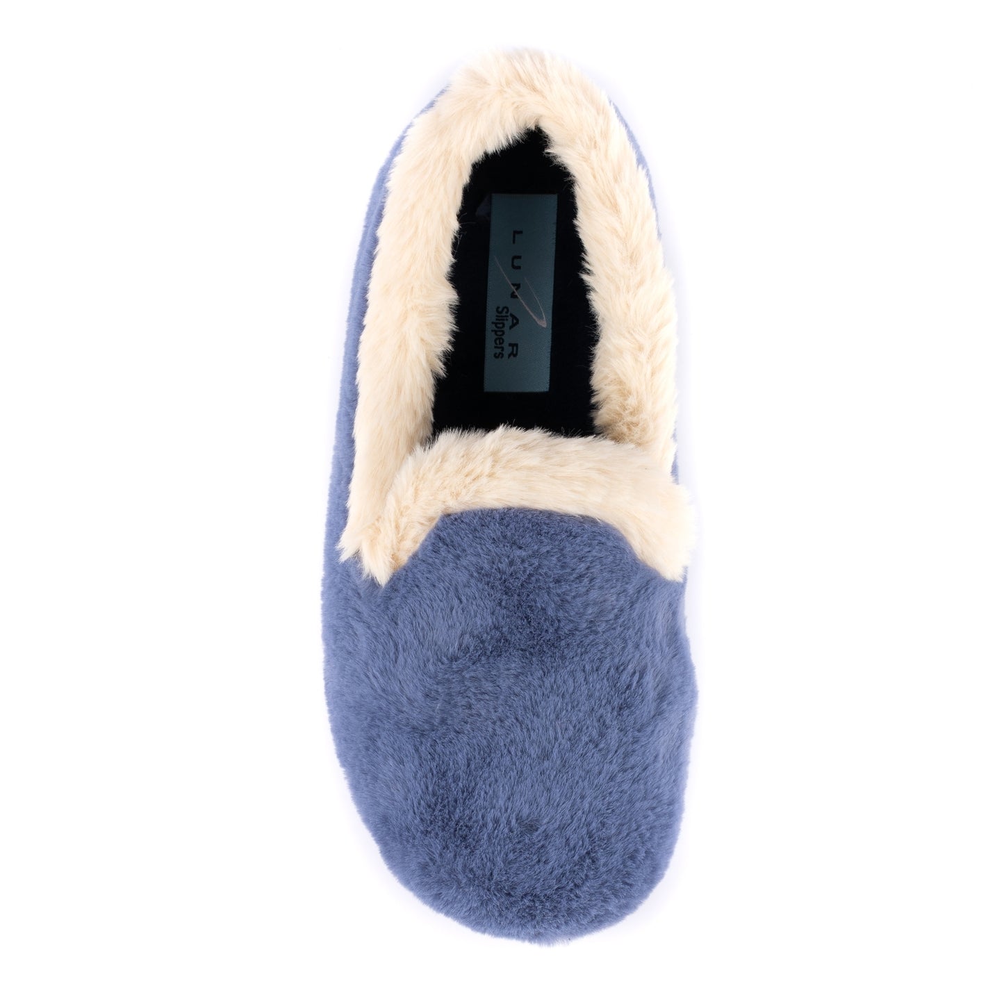 Blue - Lifestyle - Lunar Womens-Ladies Shake Faux Fur Trim Slippers
