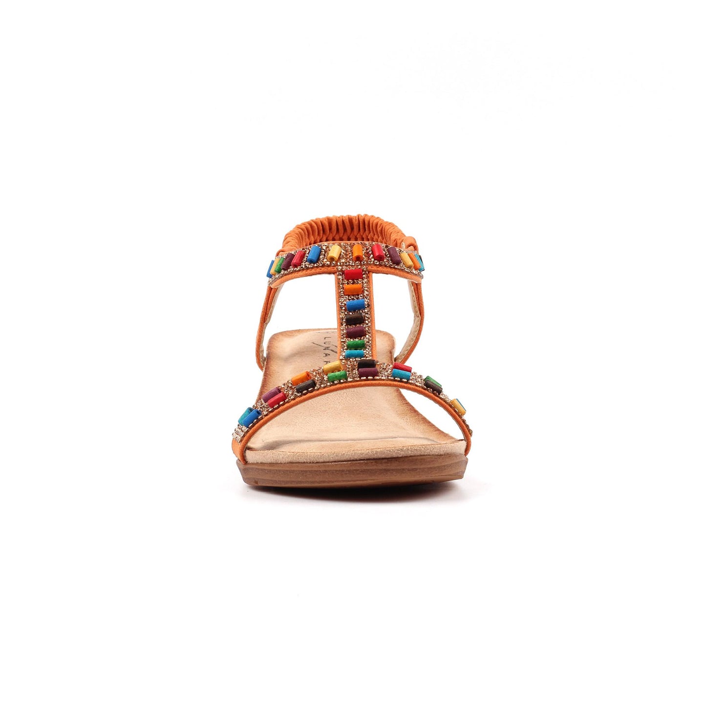Orange - Back - Lunar Womens-Ladies Reese Sandals