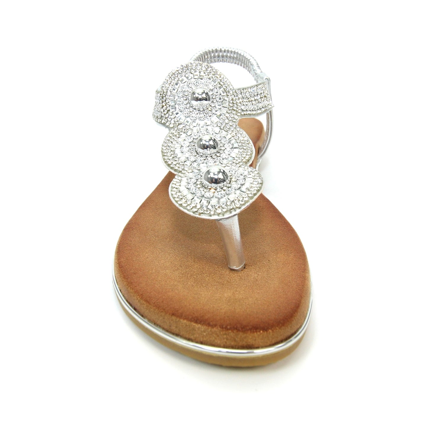 Silver - Pack Shot - Lunar Womens-Ladies Silvia Sandals