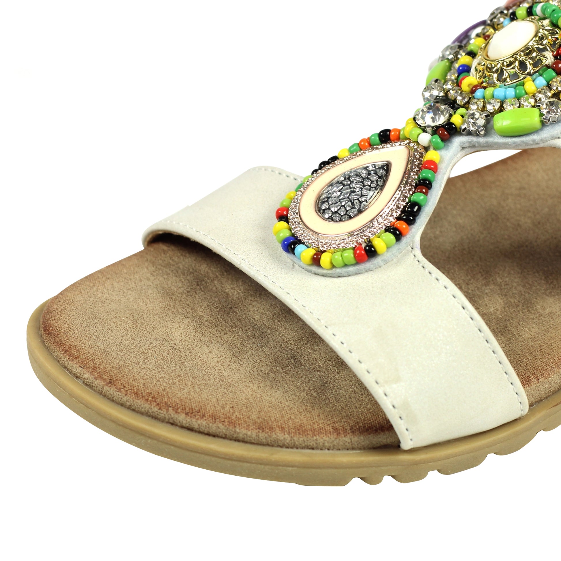 White - Pack Shot - Lunar Womens-Ladies Elsa Sandals