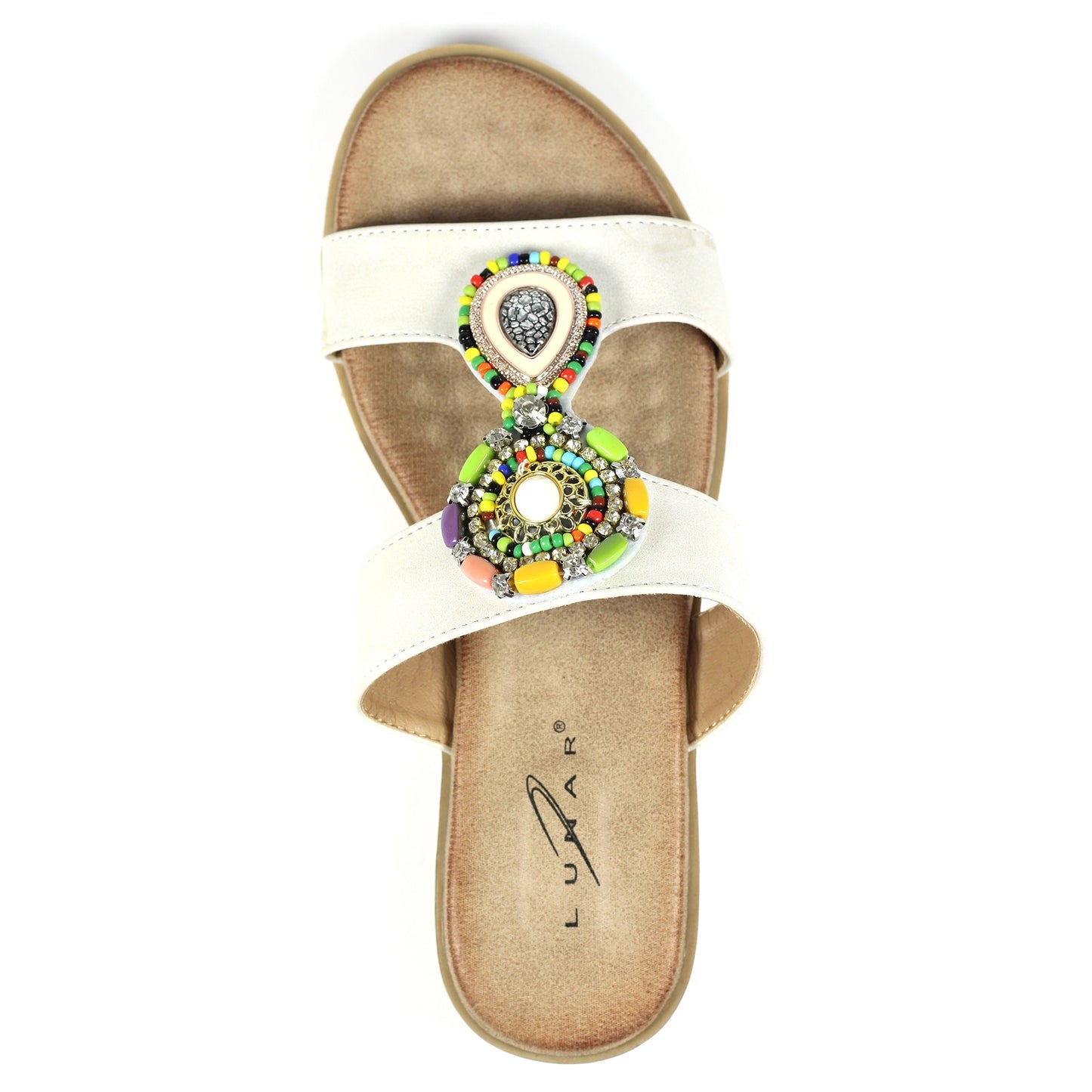 White - Close up - Lunar Womens-Ladies Elsa Sandals