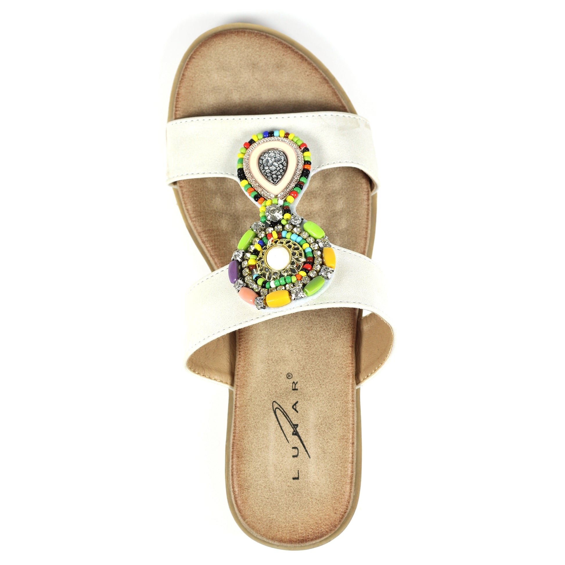 White - Close up - Lunar Womens-Ladies Elsa Sandals