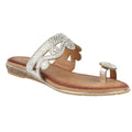 Silver-Brown - Front - Lunar Womens-Ladies Lynn Sandals