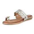 Silver-Brown - Lifestyle - Lunar Womens-Ladies Lynn Sandals