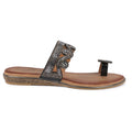 Black-Brown - Back - Lunar Womens-Ladies Lynn Sandals