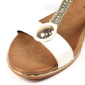 White - Close up - Lunar Womens-Ladies Renoir Sandals