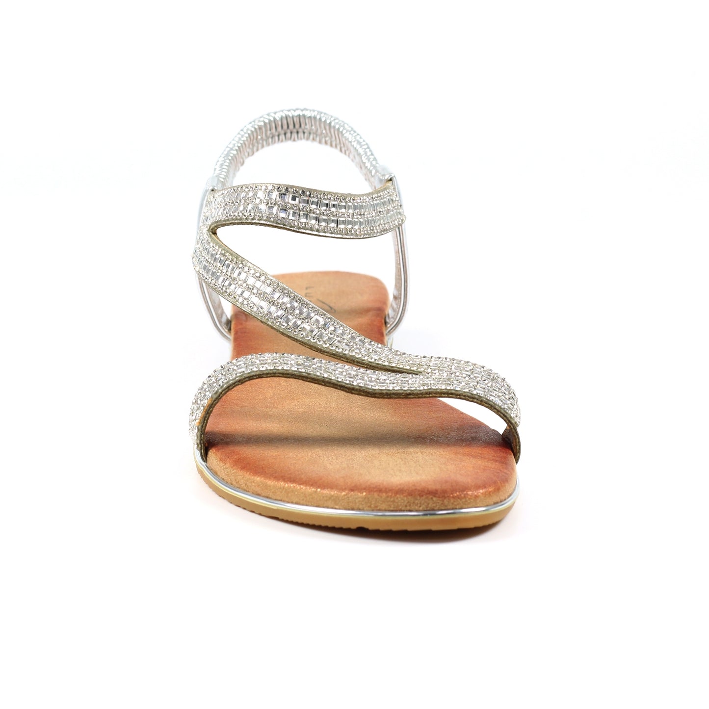 Silver-Brown - Pack Shot - Lunar Womens-Ladies Blaise II Sandals