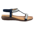 Blue - Side - Lunar Womens-Ladies Tancy Pearl Sandals