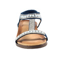 Blue - Pack Shot - Lunar Womens-Ladies Tancy Pearl Sandals