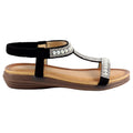 Black - Front - Lunar Womens-Ladies Tancy Pearl Sandals