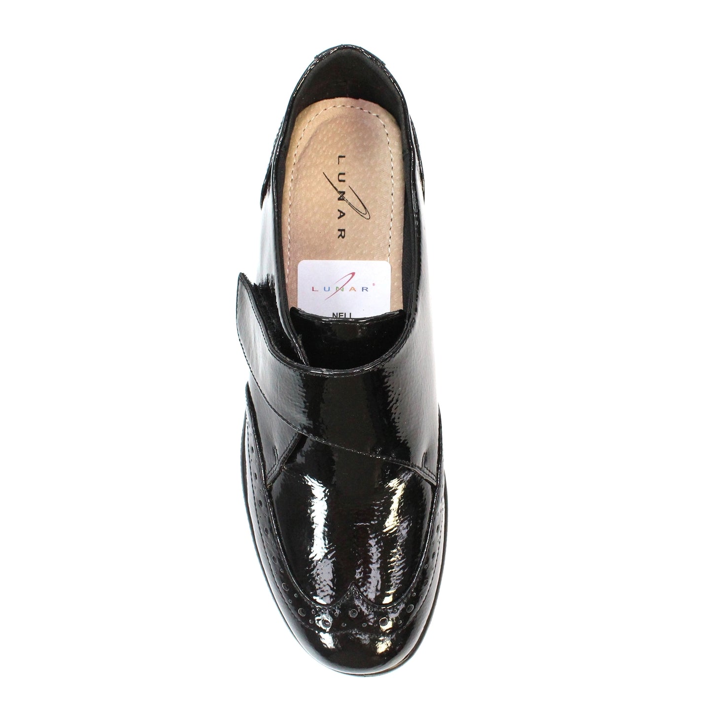 Black - Pack Shot - Lunar Womens-Ladies Nell Leather Lined Casual Shoes