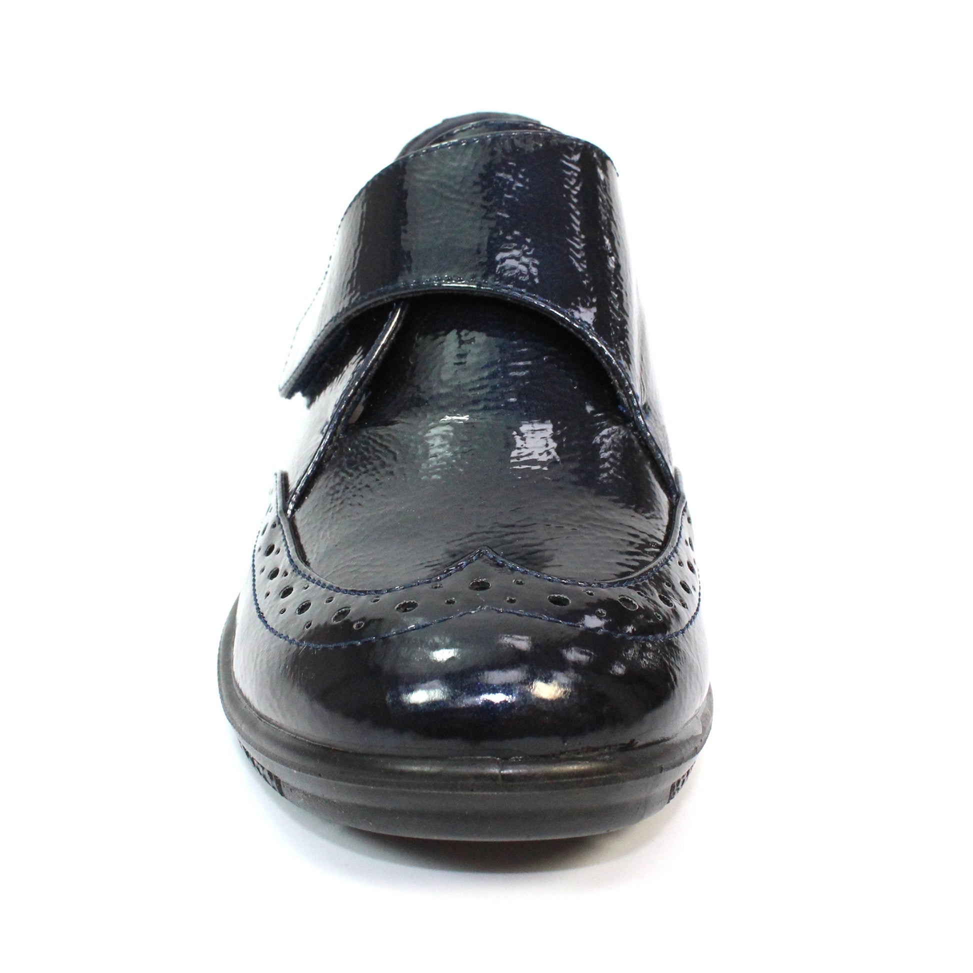 Black - Front - Lunar Womens-Ladies Nell Leather Lined Casual Shoes