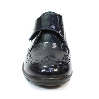 Black - Front - Lunar Womens-Ladies Nell Leather Lined Casual Shoes