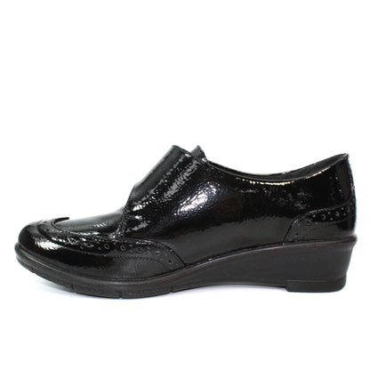 Black - Lifestyle - Lunar Womens-Ladies Nell Leather Lined Casual Shoes