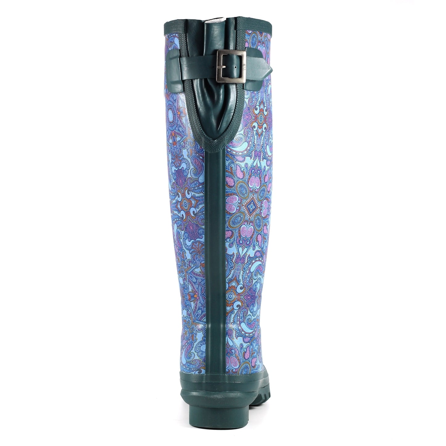 Blue - Side - Laurence Llewelyn-Bowen Womens-Ladies Pericoloso Paisley Wellington Boots