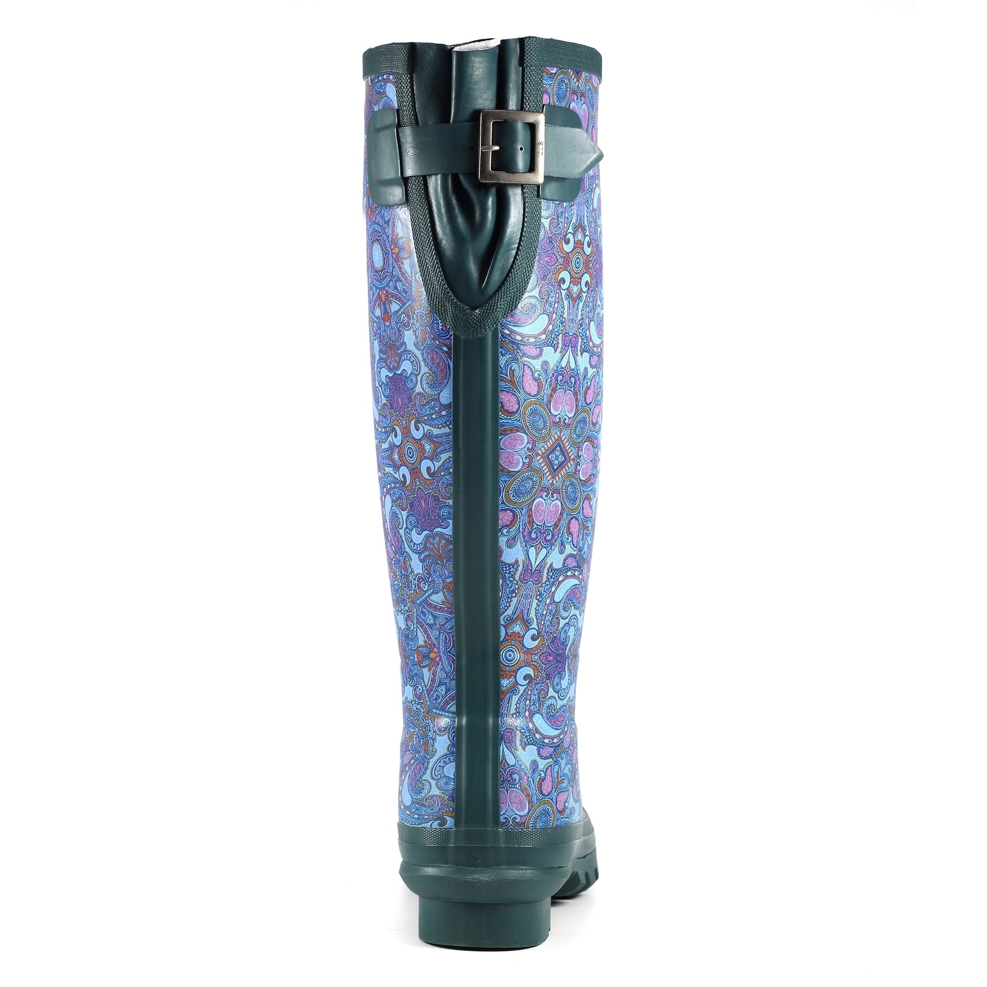Blue - Side - Laurence Llewelyn-Bowen Womens-Ladies Pericoloso Paisley Wellington Boots