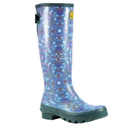 Blue - Front - Laurence Llewelyn-Bowen Womens-Ladies Pericoloso Paisley Wellington Boots