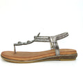 Pewter Grey - Side - Lunar Womens-Ladies Silvia Sandals