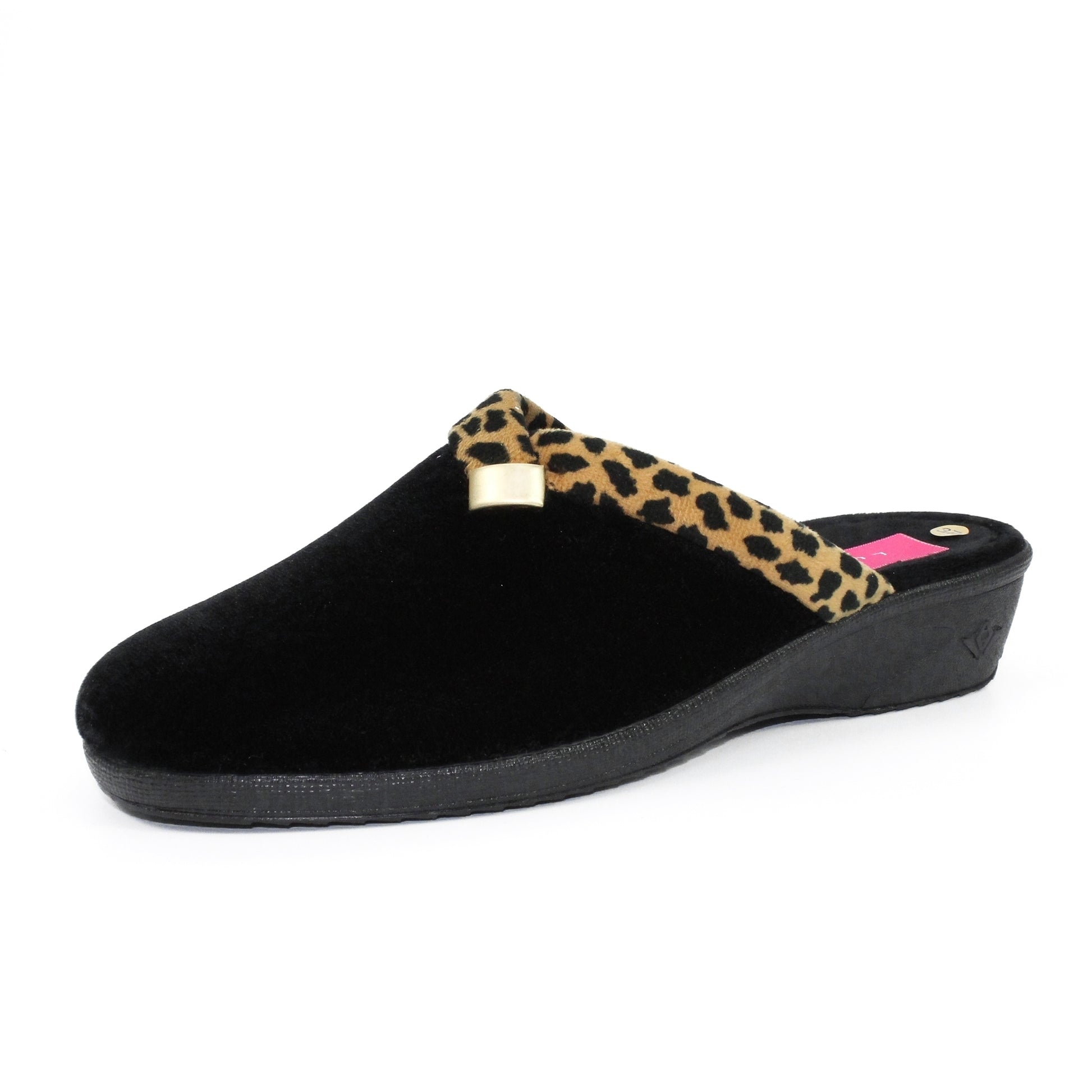 Grey - Side - Lunar Womens-Ladies Michelle Slippers