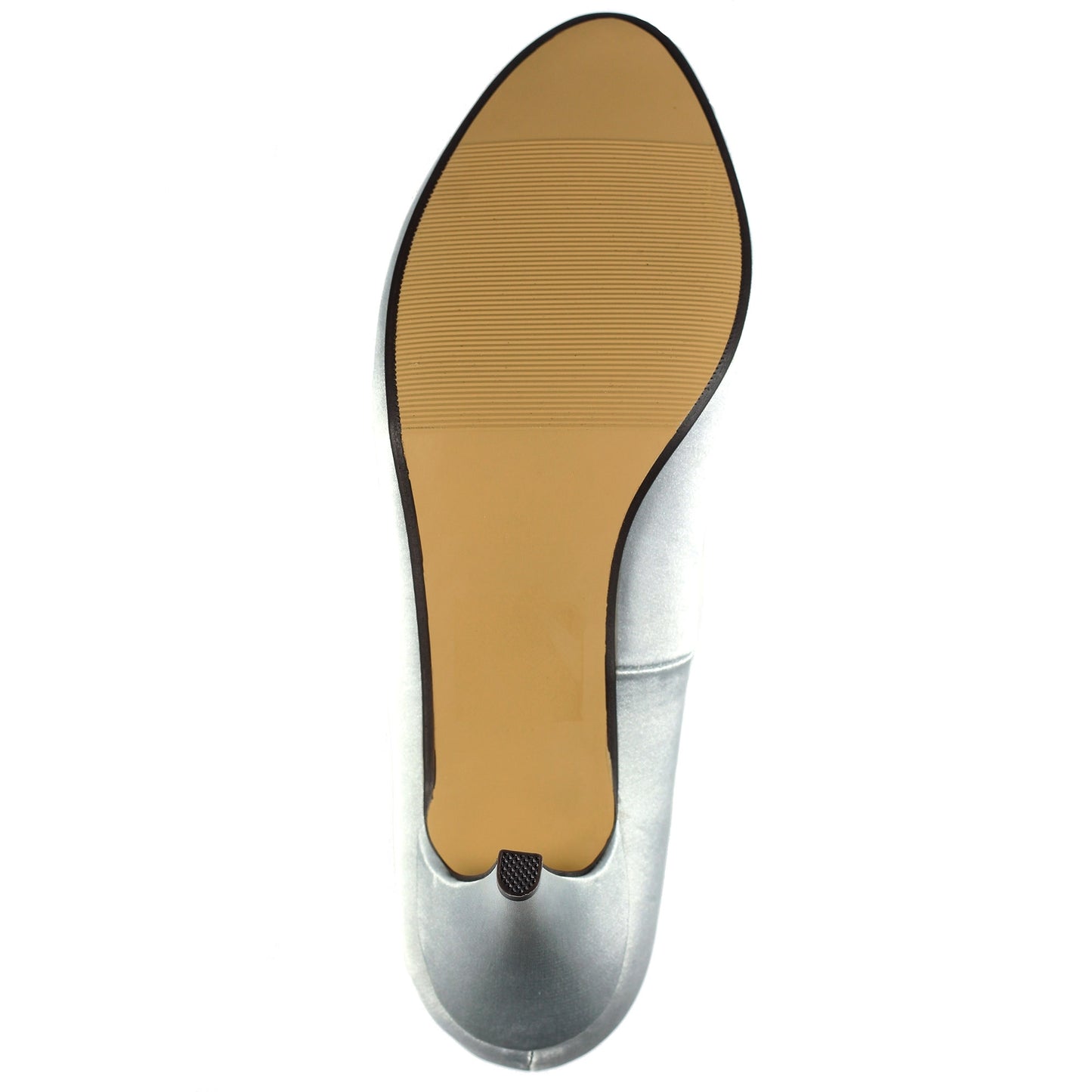 Silver - Lifestyle - Lunar Womens-Ladies Lucia Satin Court Shoes