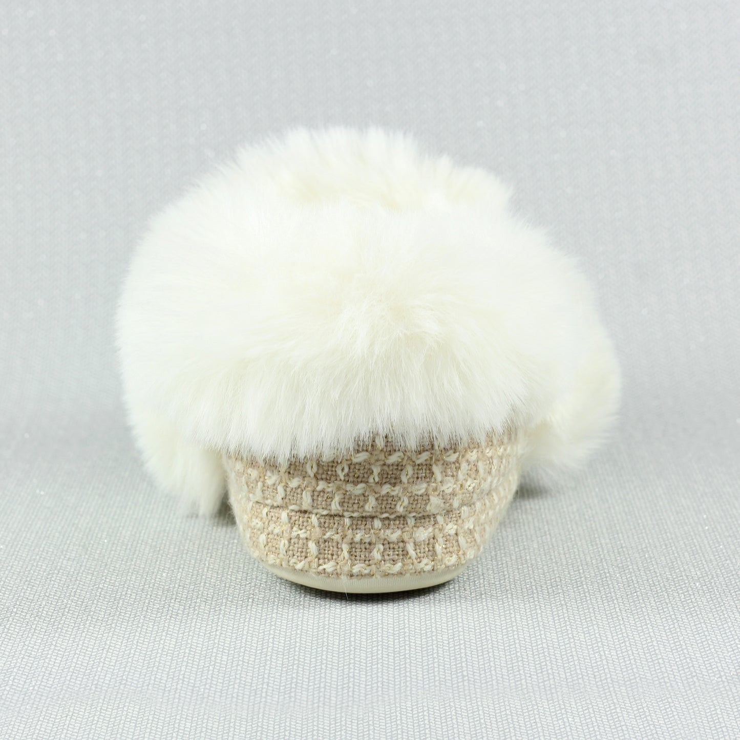 Beige - Back - Lazy Dogz Womens-Ladies Cookie Suede Moccasin Slippers