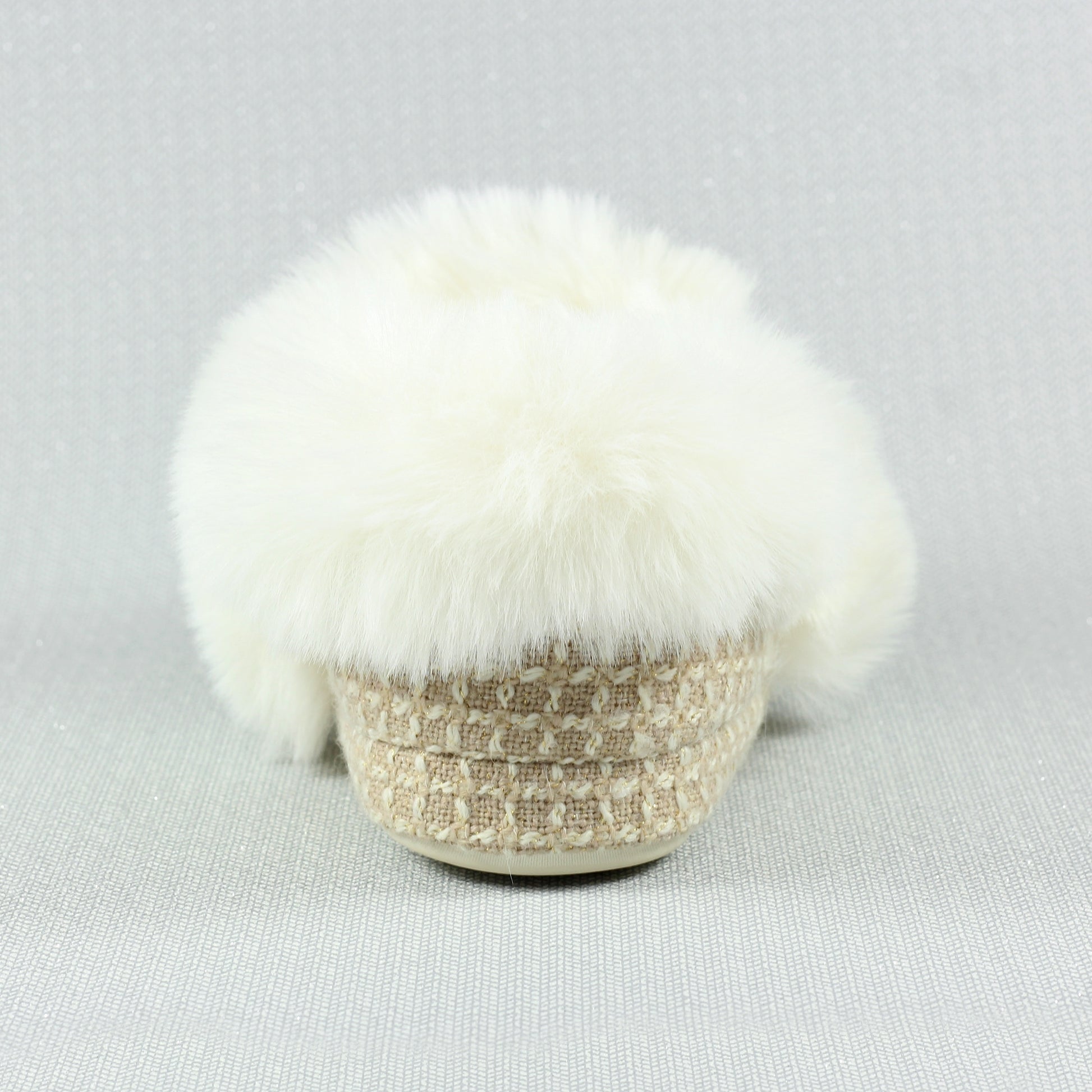 Beige - Back - Lazy Dogz Womens-Ladies Cookie Suede Moccasin Slippers