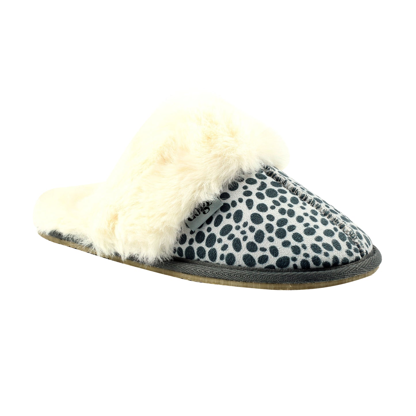 Ocelot - Front - Lazy Dogz Womens-Ladies Dane Faux Suede Slippers