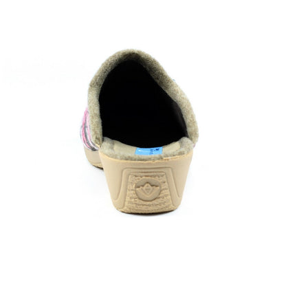 Grey - Back - Lunar Womens-Ladies Erin Slippers