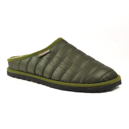 Green - Front - Goodyear Mens Elway Quilted Slippers