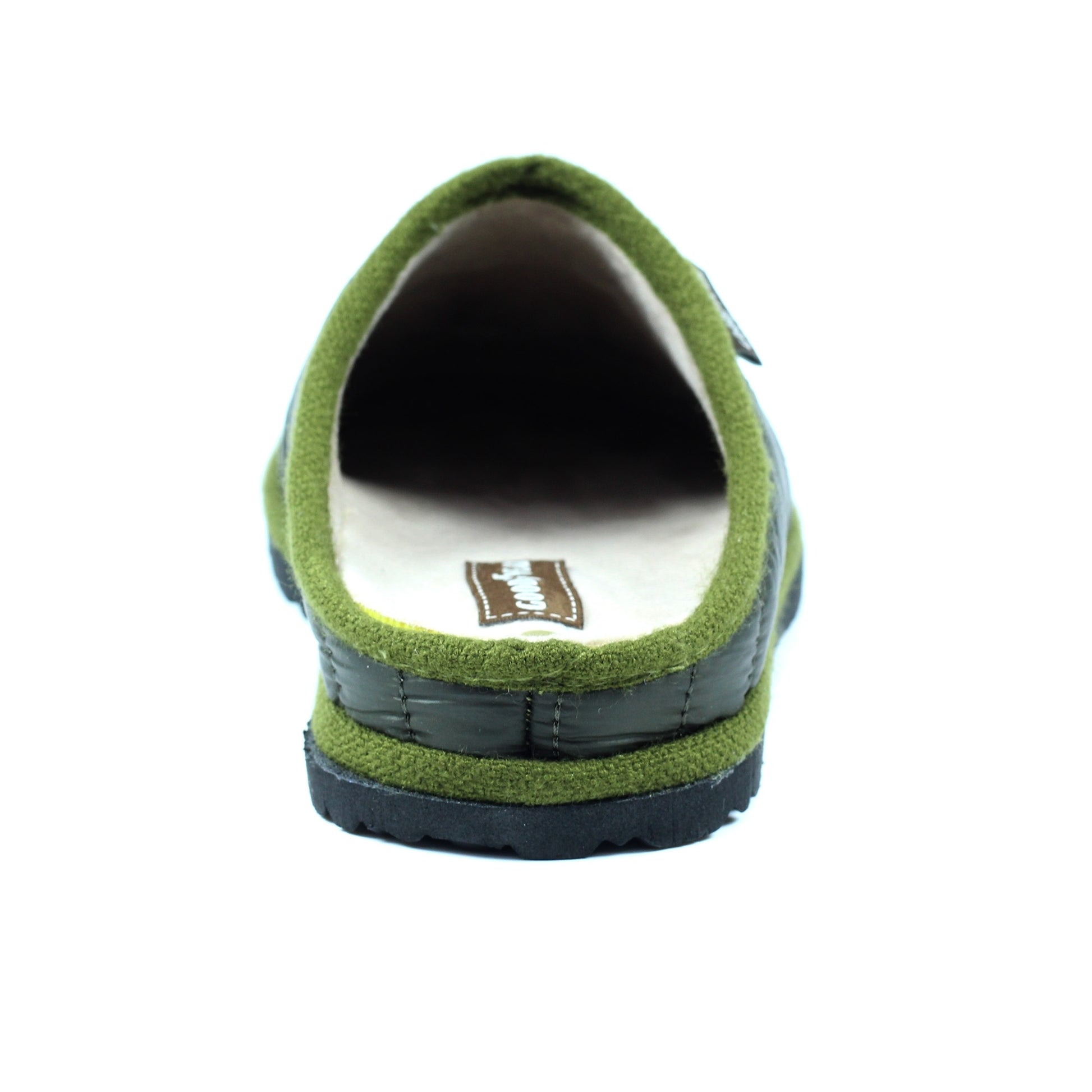 Green - Back - Goodyear Mens Elway Quilted Slippers