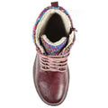 Burgundy - Close up - Lunar Womens-Ladies Jalapeno Ankle Boots