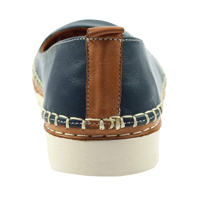Blue - Side - Lunar Womens-Ladies Dove Leather Pumps